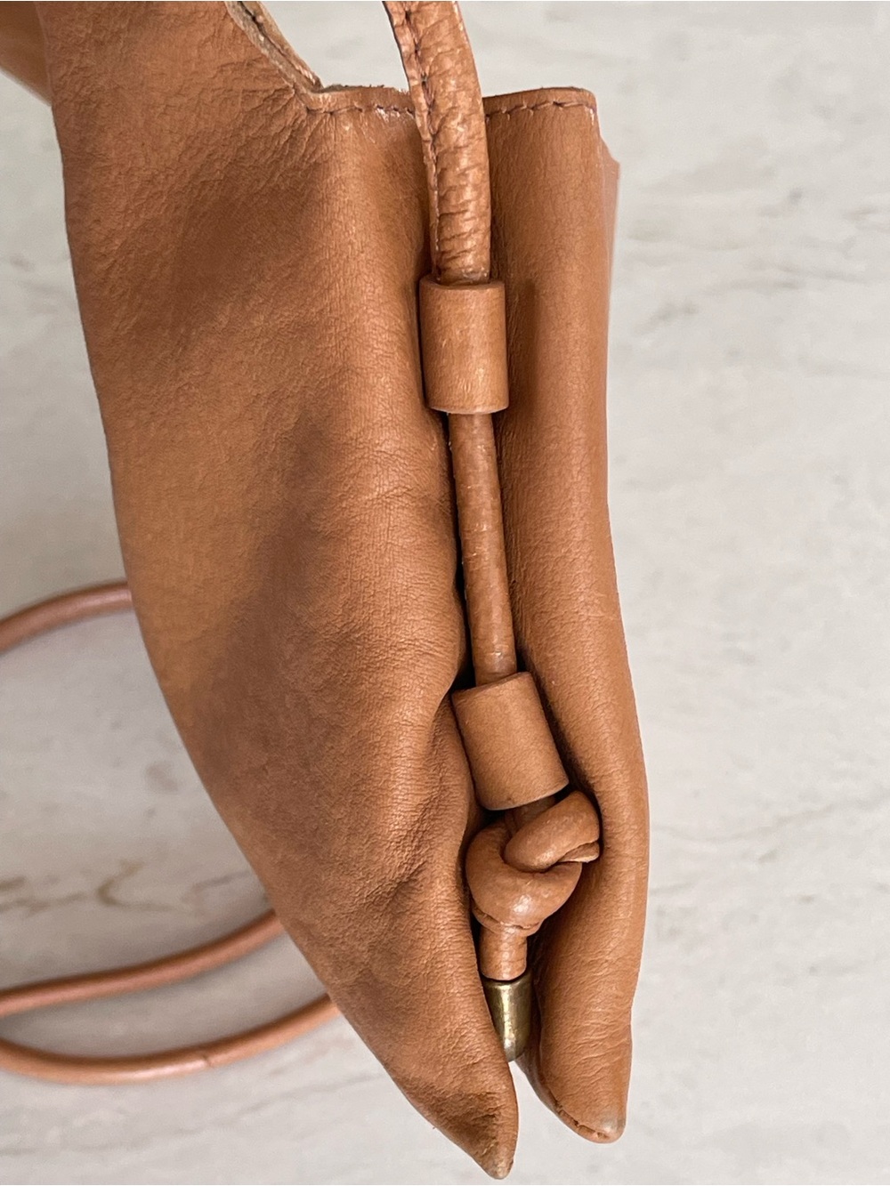FREE PEOPLE Nicola Tan Leather Crossbody / Convertible Bag, GUC - Picture 7 of 15